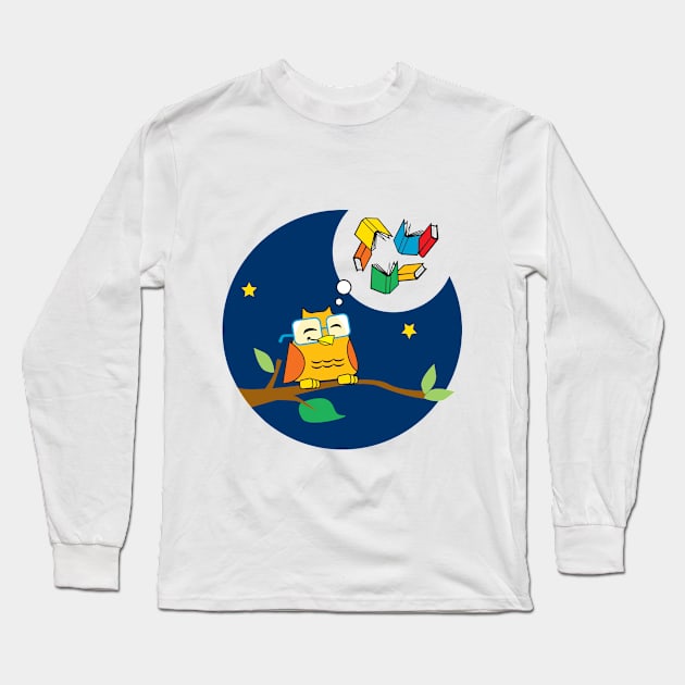 Wise Owl Long Sleeve T-Shirt by ilaamen